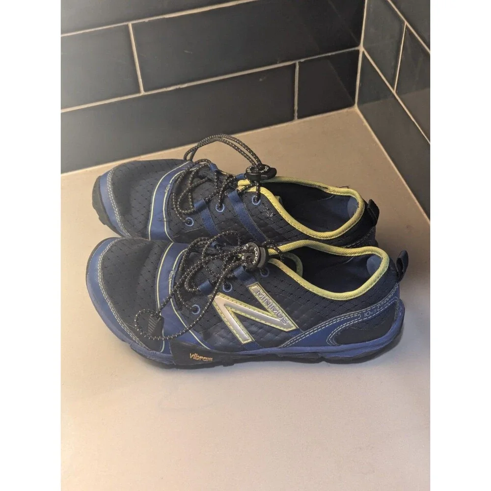 Size 7.5 D-‎ New Balance Minimus Vibram Blue Trail Running Athletic Shoes